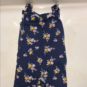 Navy and yellow floral jumpsuit